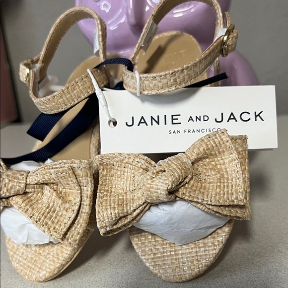 Janie and Jack Woven Bow Kids Sandals - Picture 3 of 6
